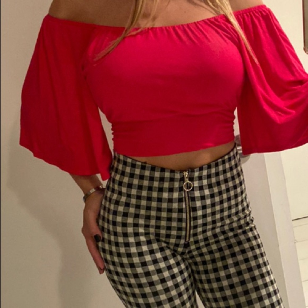 Off the shoulder crop top